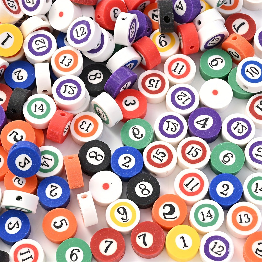 Mixed Color Billiards Polymer Clay Beads