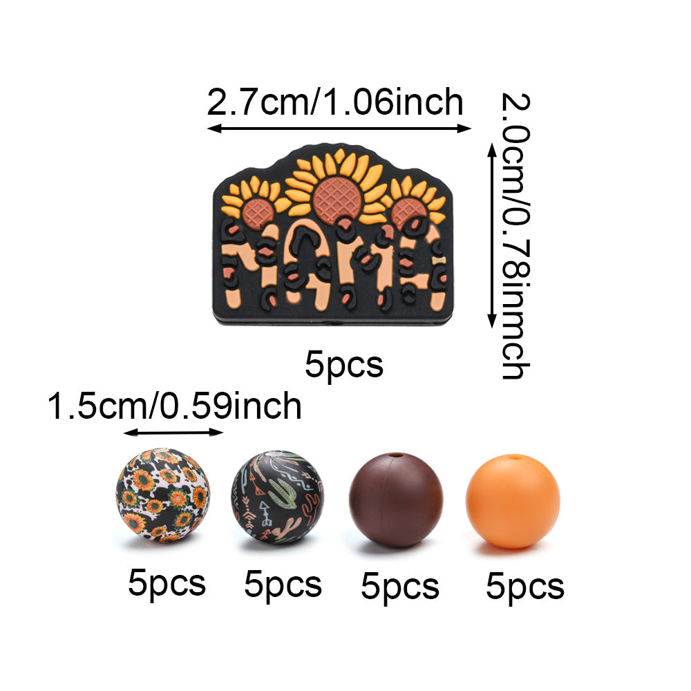 Heart-Shaped Silicone “Happy Mother’s Day” Beads