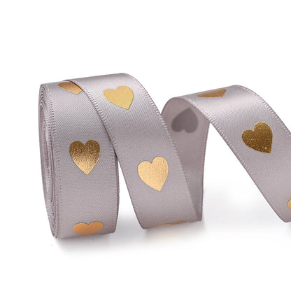 1 Roll 5 Yards Peach Heart Hot Stamping Ribbon