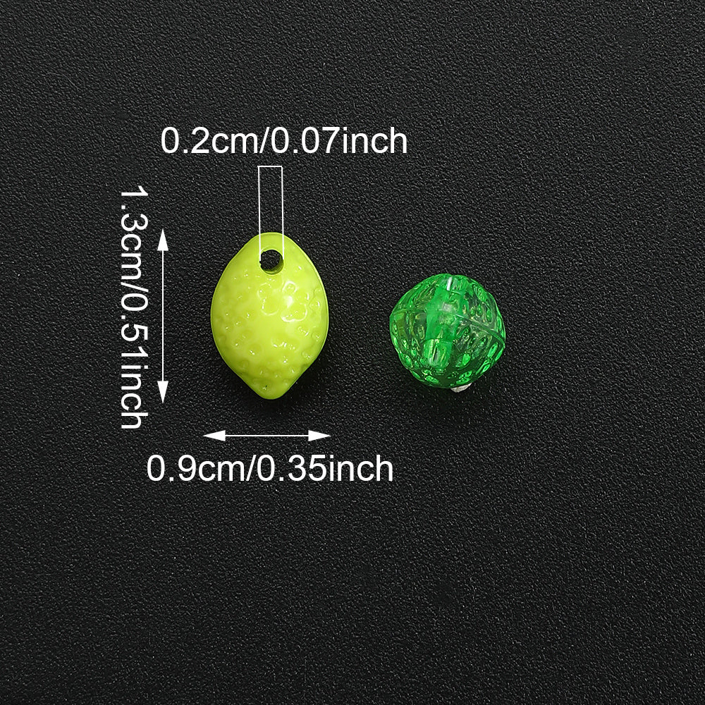 Clear Acrylic Lemon Beads