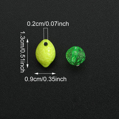 Clear Acrylic Lemon Beads
