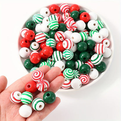 Mixed Print Wooden Beads