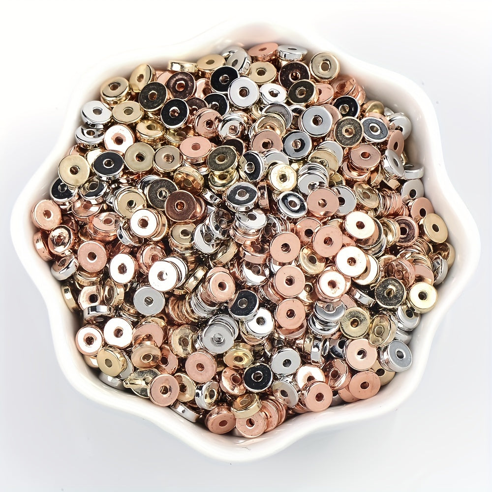5 mm Electroplated CCB Wheel Spacer Beads