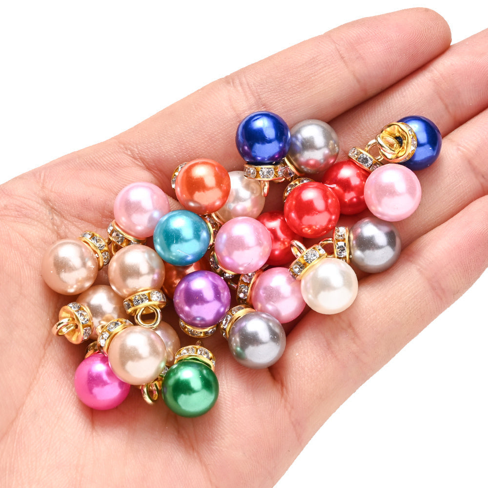 10x14 mm Christmas Acrylic Rhinestone Pendant Charms