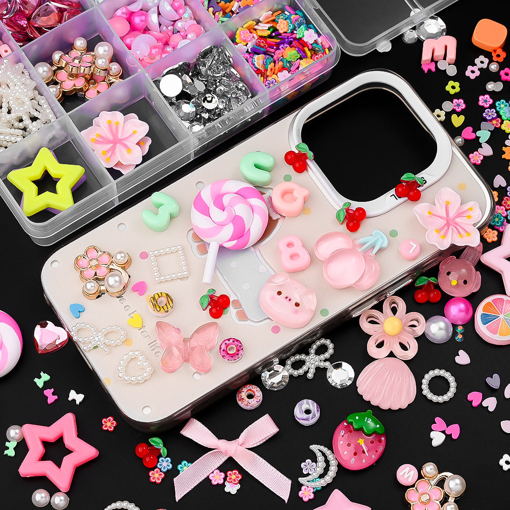 Macaron Resin Love Bow Star Flatback Embellishment Set