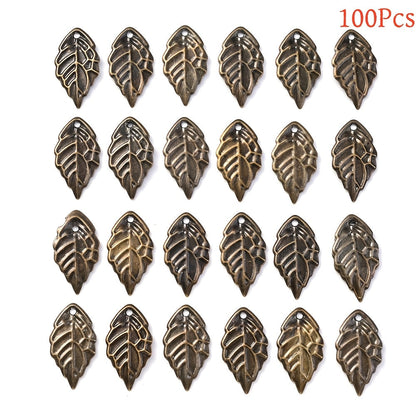Gold and Silver Leaf Iron Beads