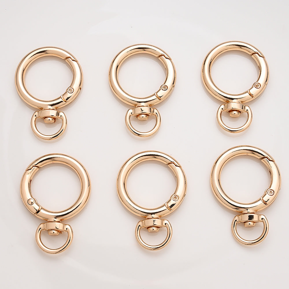 Round Circle Buckle Keychain Hooks