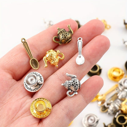 Mini Tea Set Alloy Charms