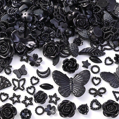 8-40 mm Acrylic Butterfly, Flower, Moon & Star Bead Assortment