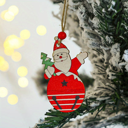 Wooden Merry Christmas Decorative Pendant