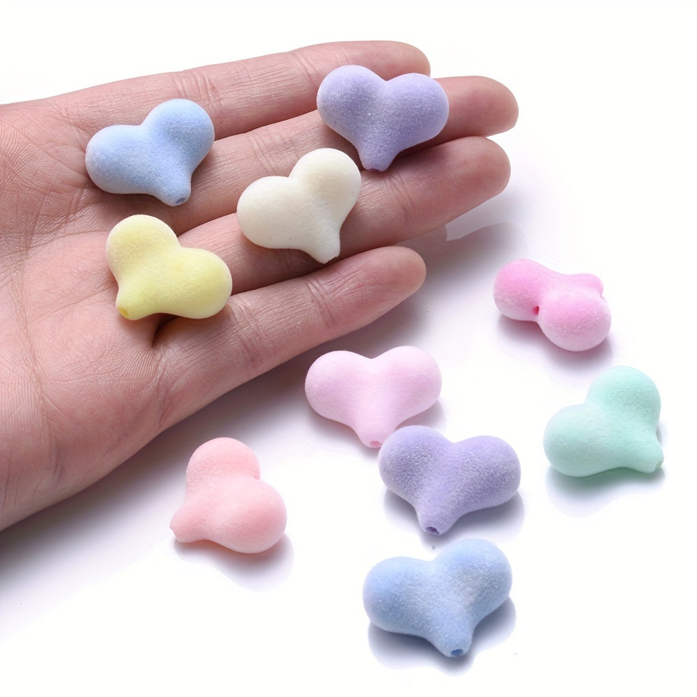 Fleece Heart Acrylic Beads