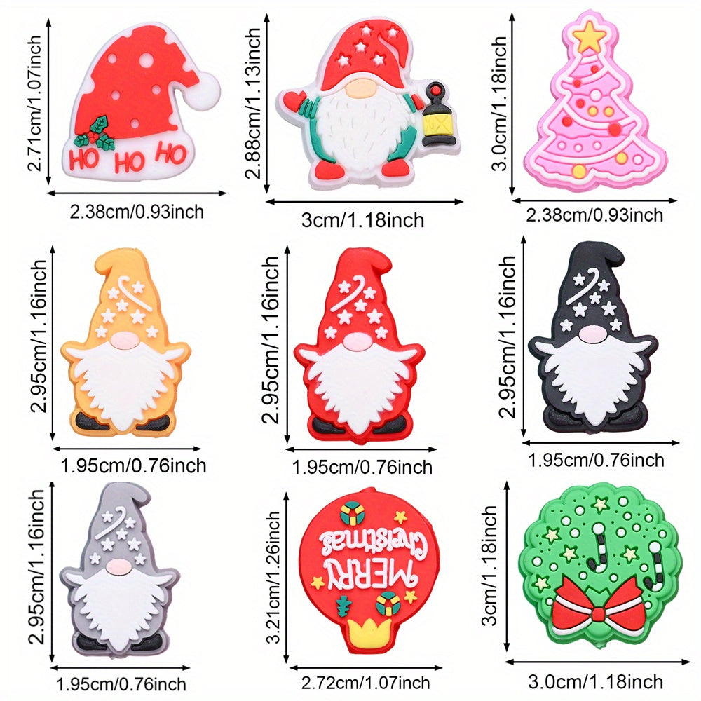 20PCS Christmas-Themed Silicone Loose Bead Set