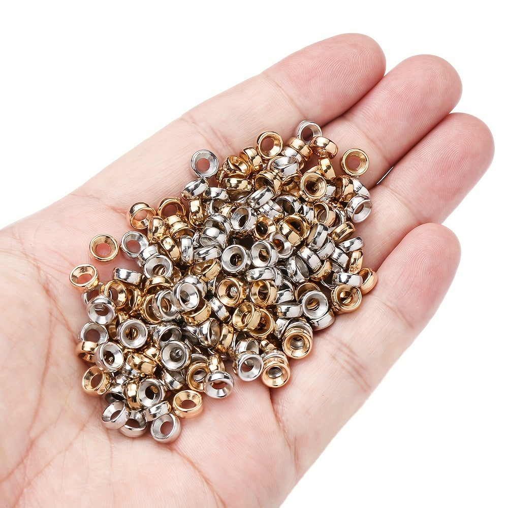 100PCS 7mm Large Hole Round Plastic Bead Set