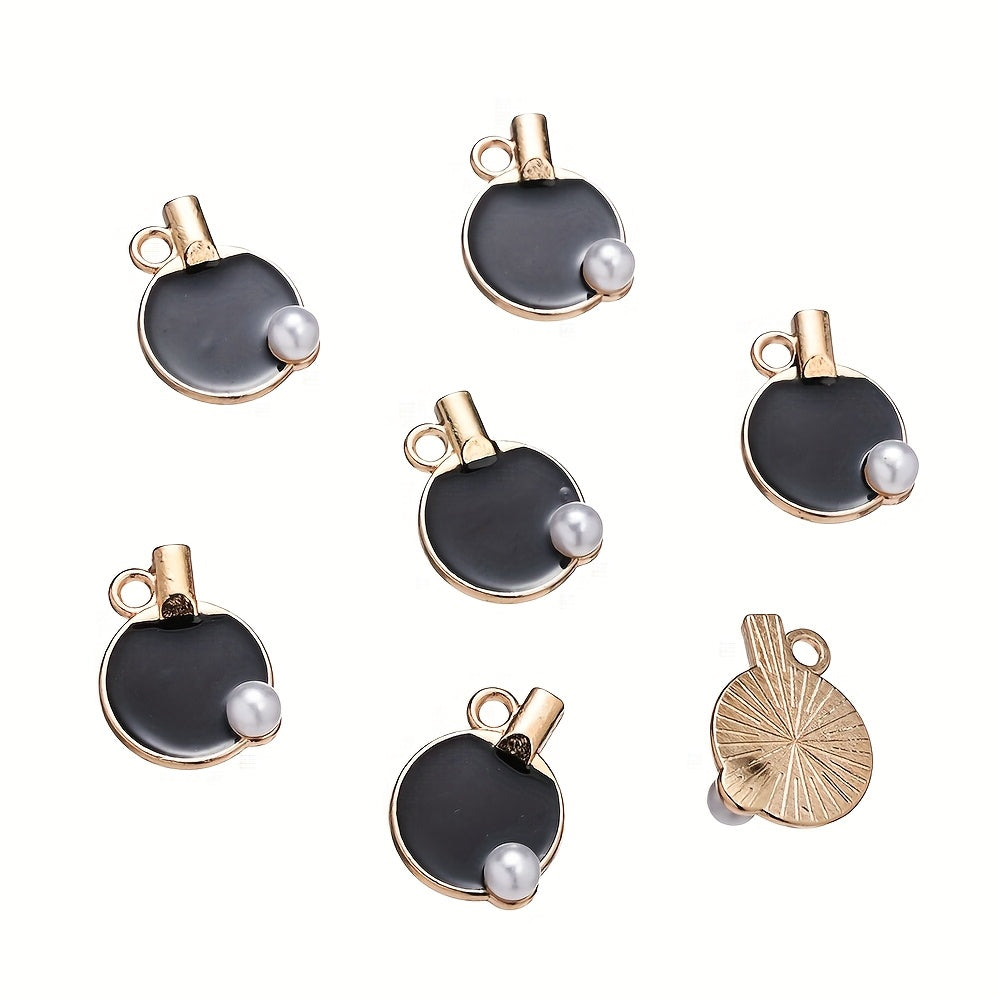 10PCS 12×17mm Colorful Table Tennis Acrylic Pendant Set