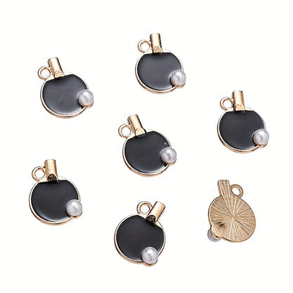 10PCS 12×17mm Colorful Table Tennis Acrylic Pendant Set