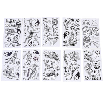 10-Piece Glow-in-the-Dark Soccer Temporary Tattoos