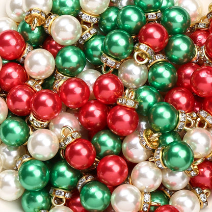 10x14 mm Christmas Acrylic Rhinestone Pendant Charms