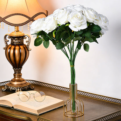 Artificial White Rose Bouquet