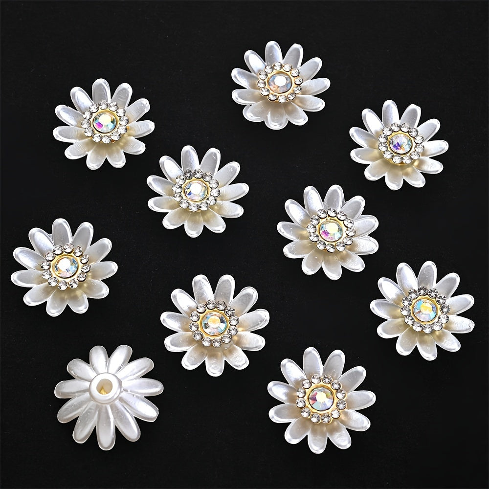 White Flower Acrylic Patches