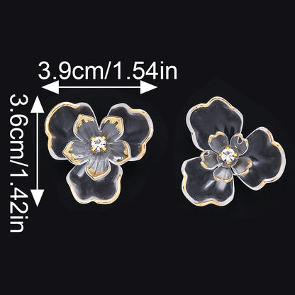 Transparent Flower Acrylic Beads
