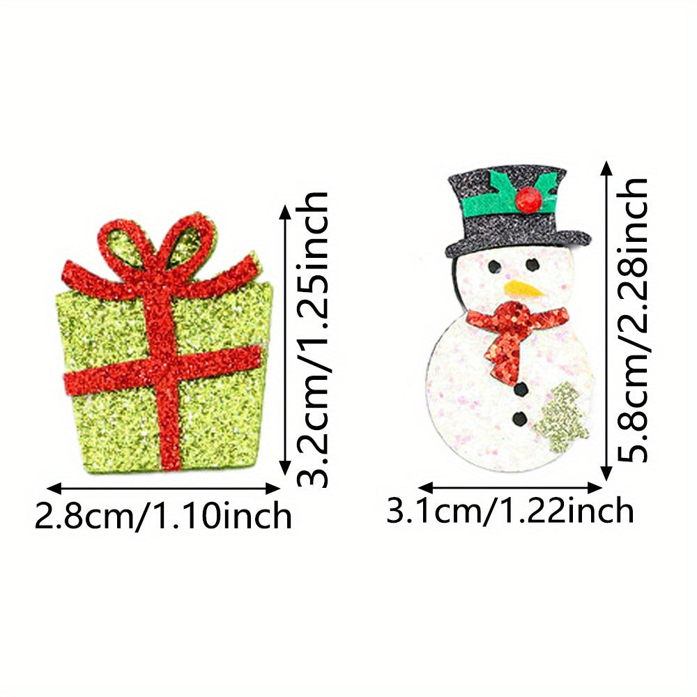 Christmas Glitter Decorative Patches