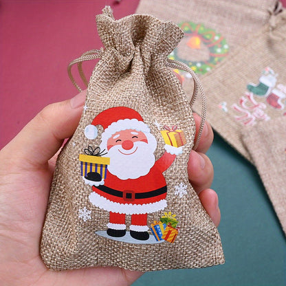 Christmas Linen Gift Bags