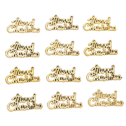 Merry Christmas Acrylic Pendant Charms