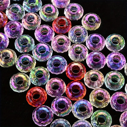 20PCS 9×15mm Large-Hole Acrylic Spacer Beads