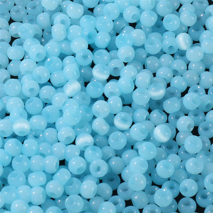 2000PCS 4mm Cat's Eye Round Glass Seed Beads