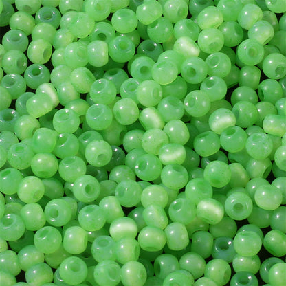 2000PCS 4mm Cat's Eye Round Glass Seed Beads