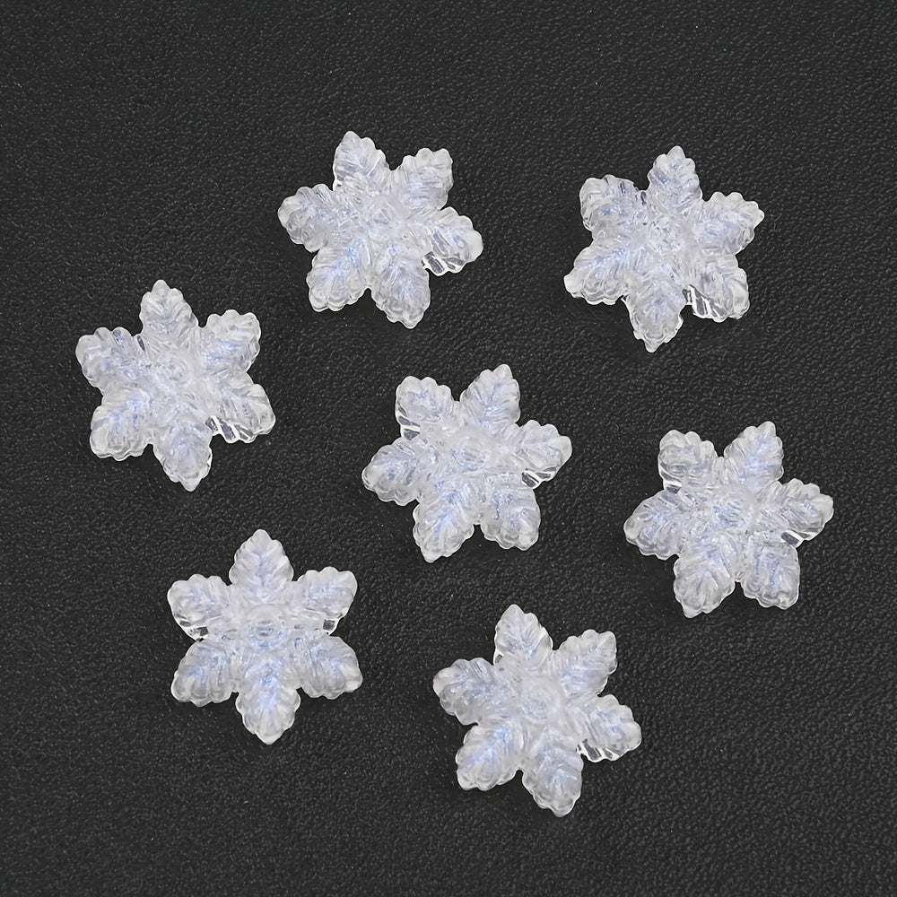 Ice Snowflake Acrylic Beads