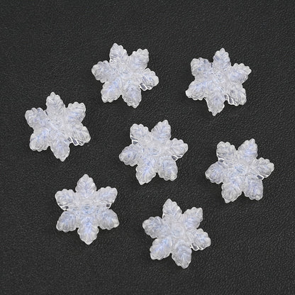 Ice Snowflake Acrylic Beads