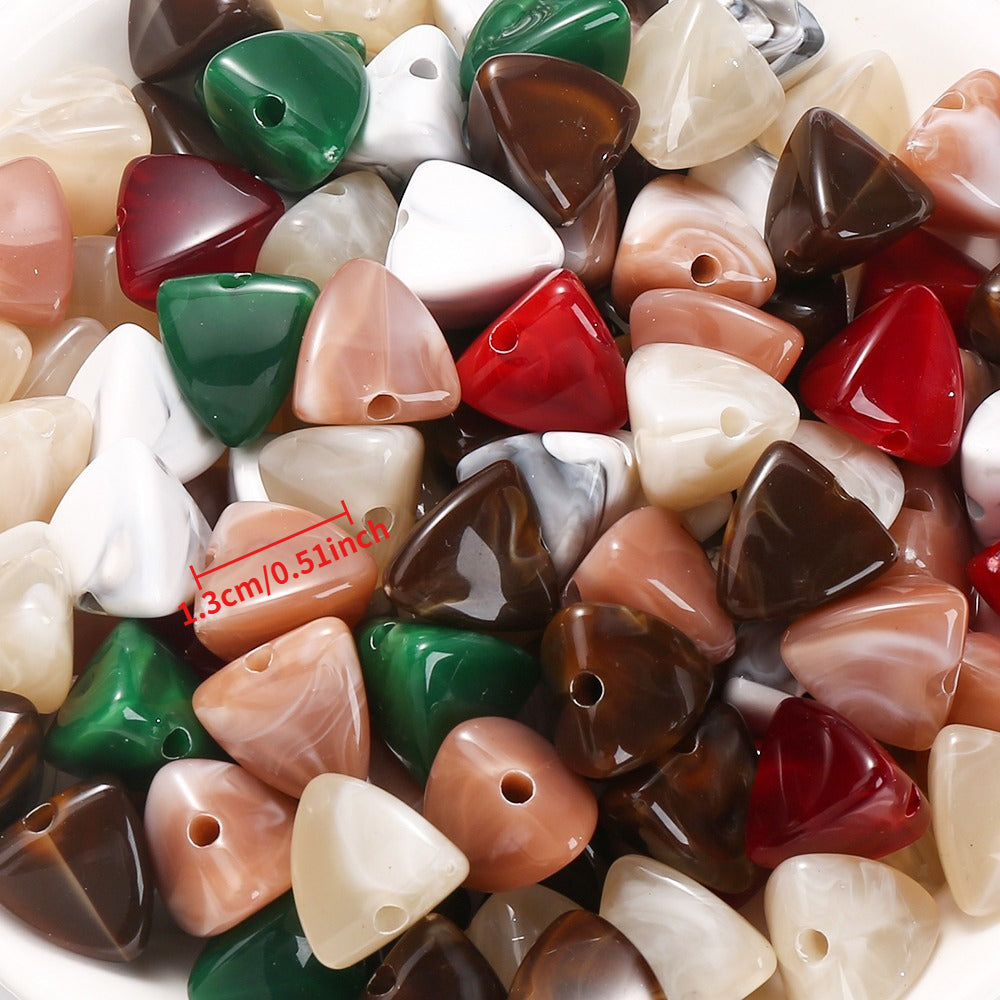 Two-Color Marble Acrylic Beads