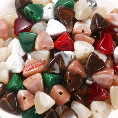 Two-Color Marble Acrylic Beads