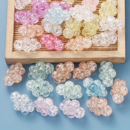 10PCS 16×24mm Cracked Cloud Acrylic Bead Set