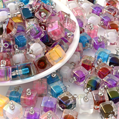 10PCS 12×18mm Square Acrylic Pendant Set