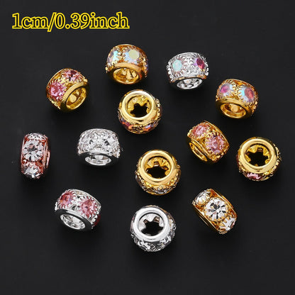 Golden AB Rhinestone Spacer Beads