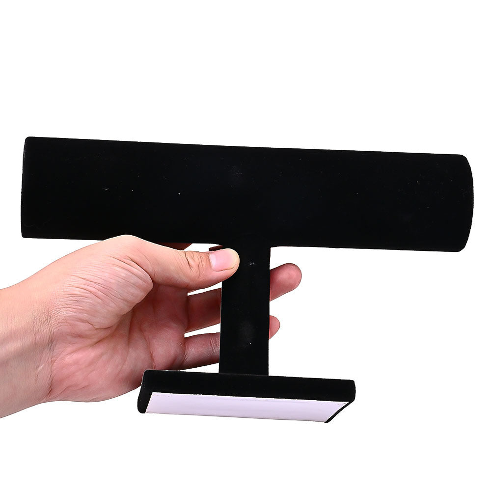 2PCS Black Velvet T-Bar Bracelet Display Stand