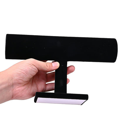2PCS Black Velvet T-Bar Bracelet Display Stand