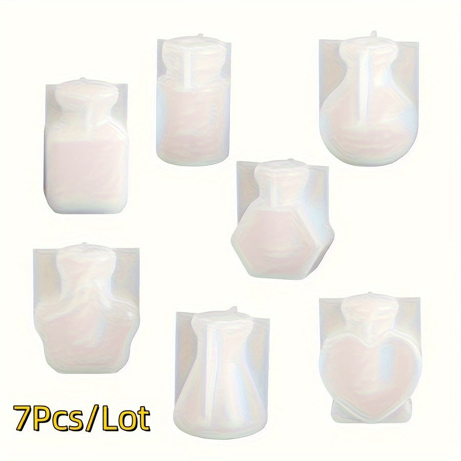 7-Piece Wishing Bottle Silicone Resin Molds Kit