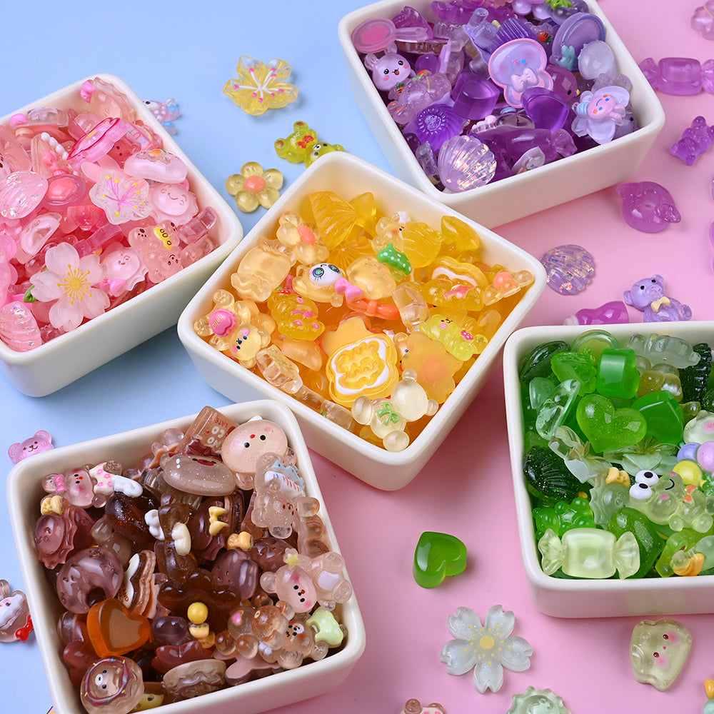 Icy Animal & Flower Resin Beads