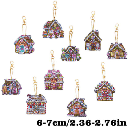 Christmas Diamond Painting Keychain Kit