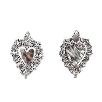 Love & Peach Heart Alloy Hook Charms