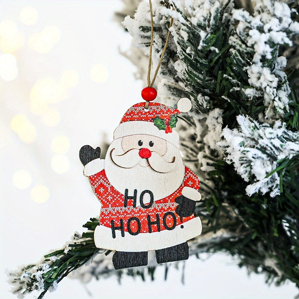 Wooden Merry Christmas Decorative Pendant