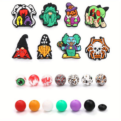 72-Piece Halloween Silicone Bead Set