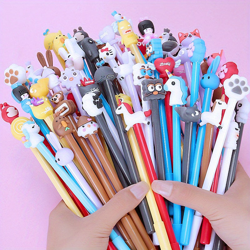 20-Piece Assorted Animal Silicone Gel Ink Pens