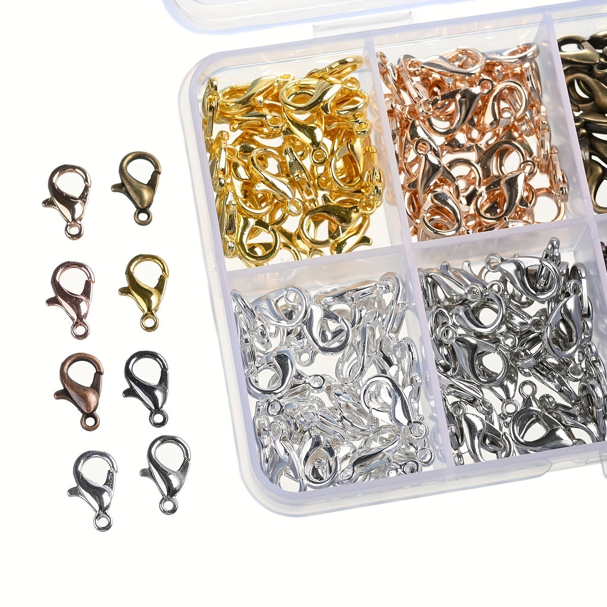 240PCS 8-Color Metal Lobster Clasp Set
