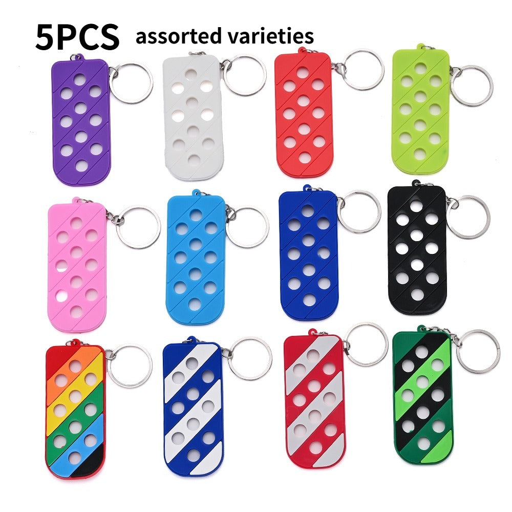 Soft Rubber Hole Keychain Charms