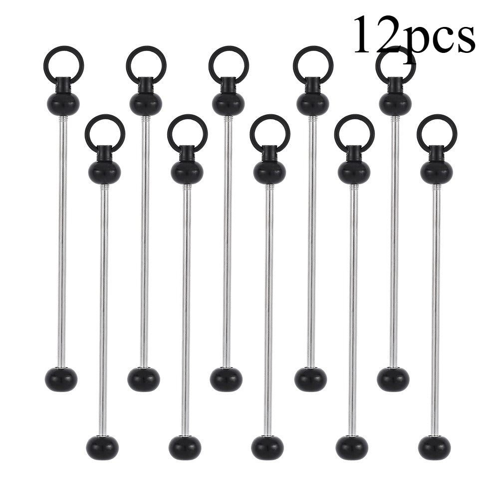 Metal Blank Bar Beadable Keychain Set