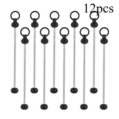 Metal Blank Bar Beadable Keychain Set
